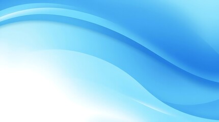 Abstract blue wave background with smooth gradient curves on white, ideal for modern business design, presentations, digital templates, and minimalist web banners