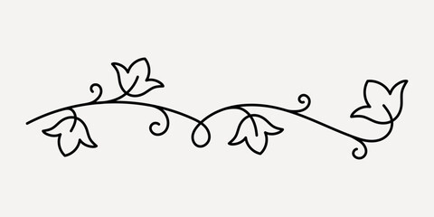Elegant vine line art design, hand drawn vector © Rawpixel.com
