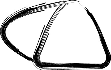 Brush drawn triangles and shaped elements