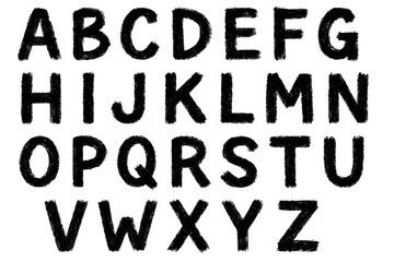 Alphabet Letter Set: A simple yet effective visual representation of the alphabet, ideal for educational materials, graphic design, and typography projects.