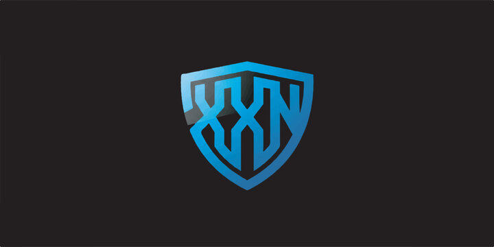 Vector Shield Logo with XXN Letters &ndash; Secure and Modern Design
