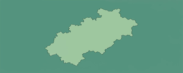 Obraz premium Vector Map of North Rhine-Westphalia – German State Silhouette