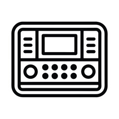 Control Panel Outline Vector Illustration