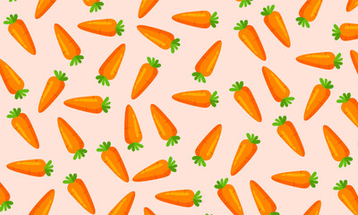 Carrot seamless pattern background. Carrot doodle pattern background. Carrot background. 