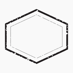 v1182-eVintage hexagon frame design, element vector