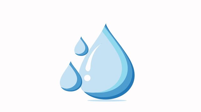 water drop icon animation  flat 