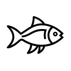 Fish Outlined In Bold Vector Illustration
