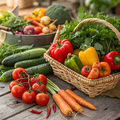 vibrant vegetable harvest a colorful collection of