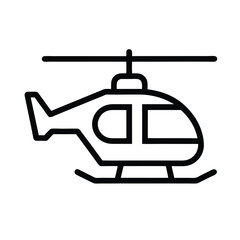 Helicopter Outlined Icon Vector Illustration