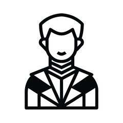 Male Avatar Outline Vector Illustration