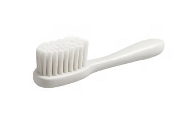 Close-up of a toothbrush emphasizing the importance of daily dental care, set against a transparent background