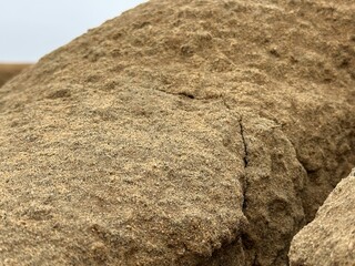 Closeup of Crack in Eroded Cliff