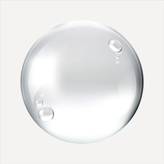 Colorful translucent soap bubble art vector