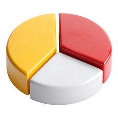 Focus on pie chart data analysis for business finance. clear statistic showing model for tax and income reform
