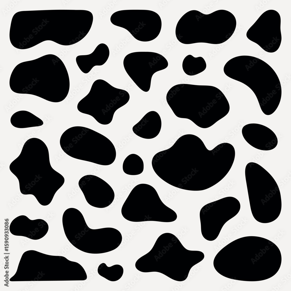 Poster abstract shapes on a background. organic shapes, varied forms, and unique patterns. repeated abstrac