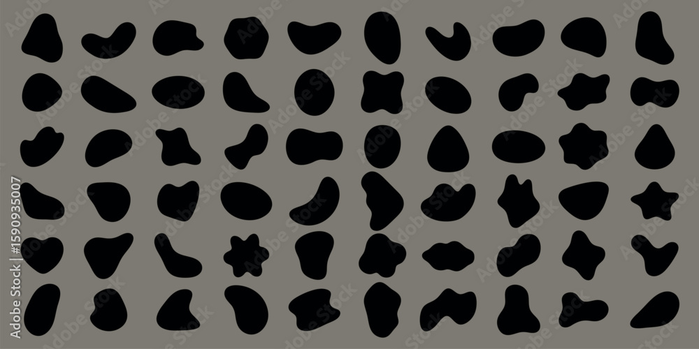 Poster abstract shapes on a background. organic shapes, varied forms, and unique patterns. repeated abstrac