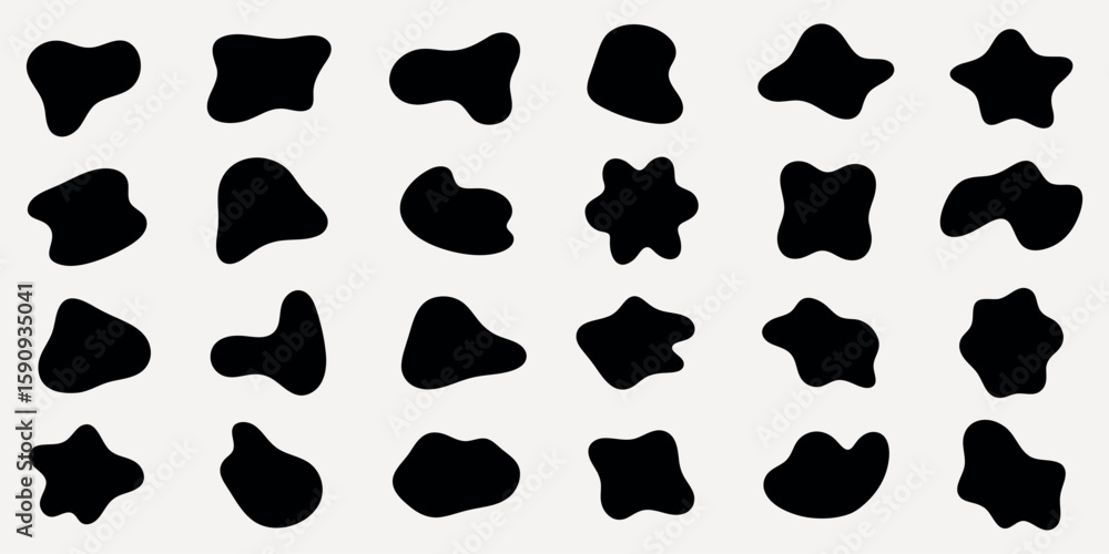 Poster abstract shapes on a background. organic shapes, varied forms, and unique patterns. repeated abstrac