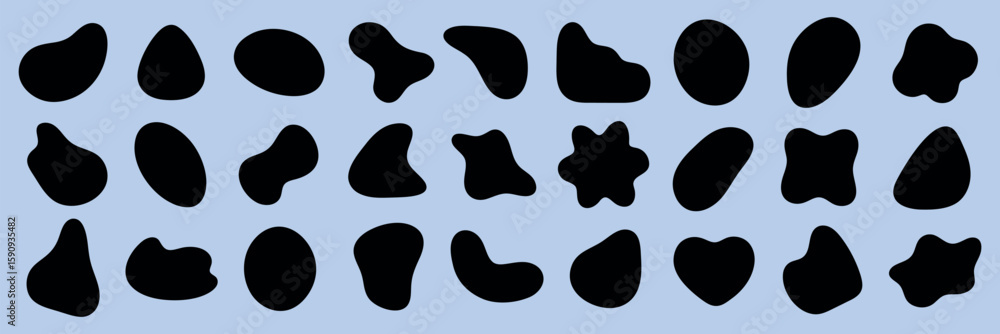 Poster abstract shapes on a background. organic shapes, varied forms, and unique patterns. repeated abstrac