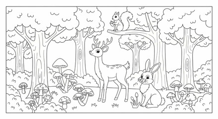 Obraz premium vector illustration of a set of animals