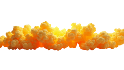 Luminescent cloud formation, volumetric rendering with organic shapes, isolated glow on
