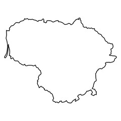 map of Lithuania line