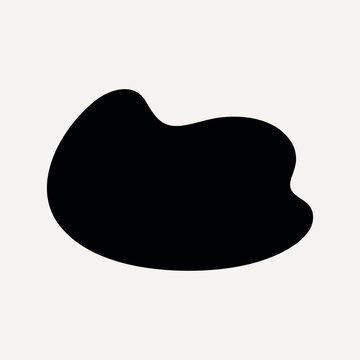 Abstract black shape on white vector