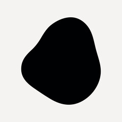Abstract black shape on white vector