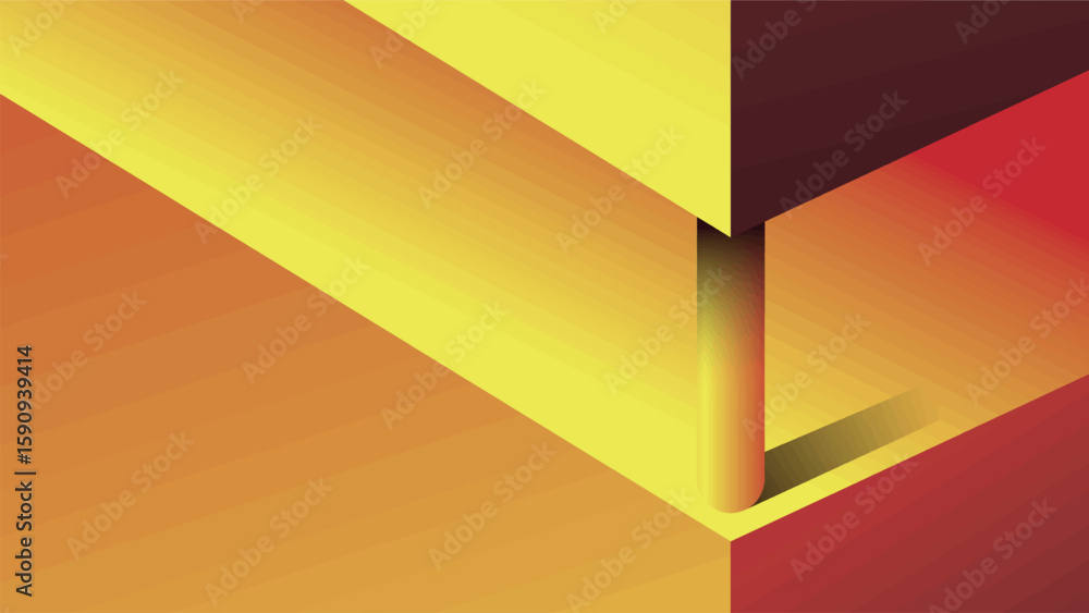 Poster abstract dark yellow red gradient desktop wallpaper vector. minimal shape dark yellow red gradient b
