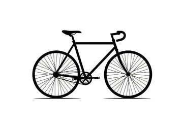 Fototapeta premium Bicycle Silhouette Graphic Design - White Background