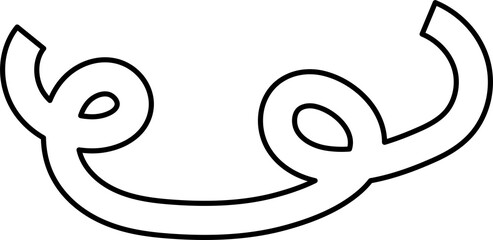 Obraz premium Lines curved doodle. Design elements