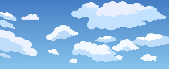 Anime Style Cloud Vector – Japanese Cartoon Sky and Weather Elements