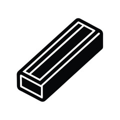 Eraser Outlined In Bold Vector Illustration