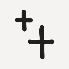 Obraz premium Minimalist black star sparkles, element vector