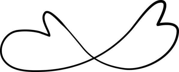 Heart line drawing. Decorative design