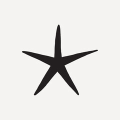 Minimalist black star sparkles vector