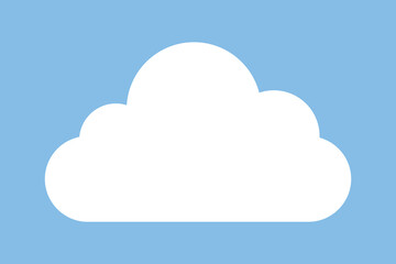 Obraz premium Simple cloud illustration on blue