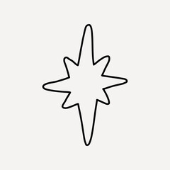 Simple black star symbol vector