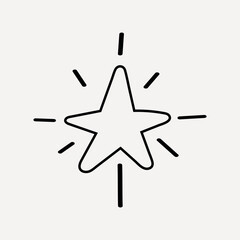 Simple black star symbol vector
