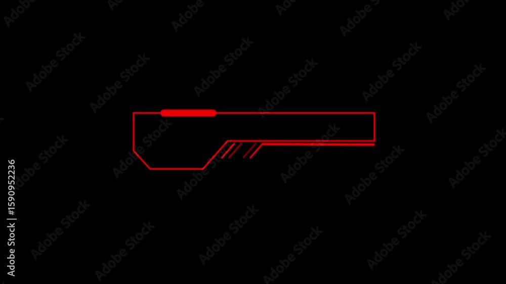 Fototapete abstract sci-fi frame concept futuristic hud interface screen design. digital callous titles. hud ui