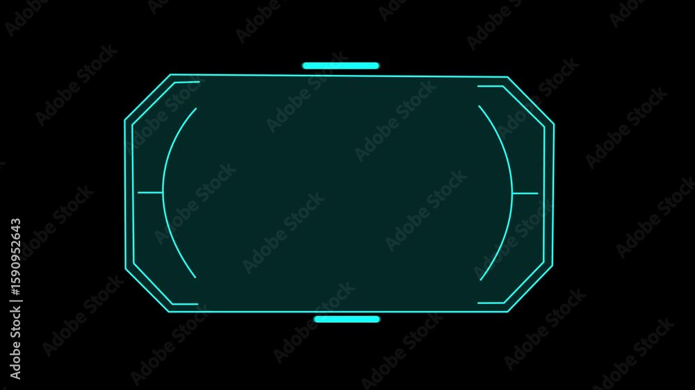 Fototapete abstract sci-fi frame concept futuristic hud interface screen design. digital callous titles. hud ui