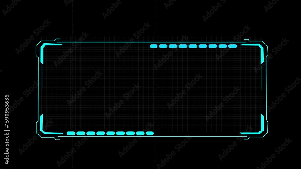 Fototapete abstract sci-fi frame concept futuristic hud interface screen design. digital callous titles. hud ui