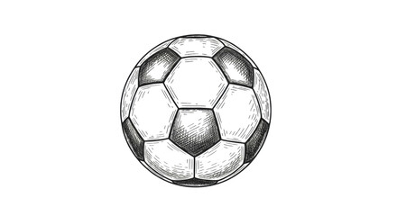 Obraz premium Hand Drawn Soccer Ball isolated on a transparent background