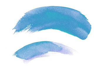 Fototapeta premium 水彩で描いたナチュラルな背景素材。手描きの筆のストロークがわかる素材。波。水面。