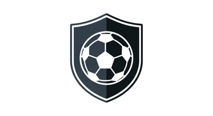 Obraz premium Shield Emblem With Soccer Ball isolated on a transparent background