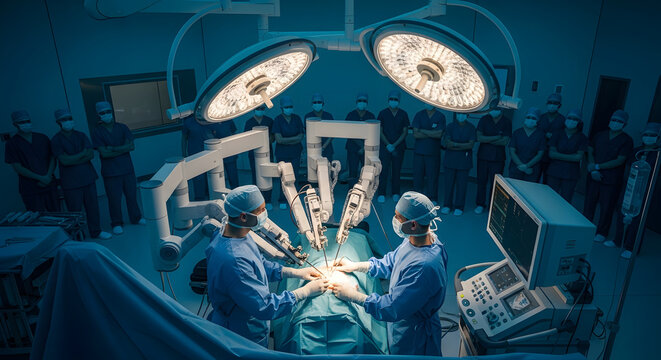 Robotic Surgery Team in Operation.