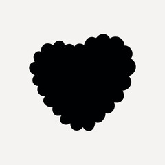 Playful red heart doodle illustration, Valentine's Day vector