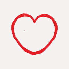 Playful red heart doodle illustration, Valentine's Day vector