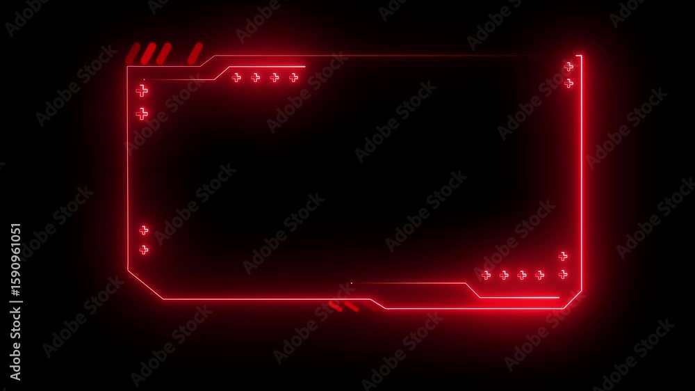 Fototapete abstract sci-fi frame concept futuristic hud interface screen design. digital callous titles. hud ui