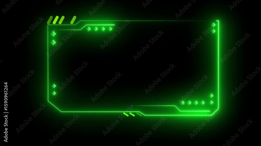 Fototapete abstract sci-fi frame concept futuristic hud interface screen design. digital callous titles. hud ui