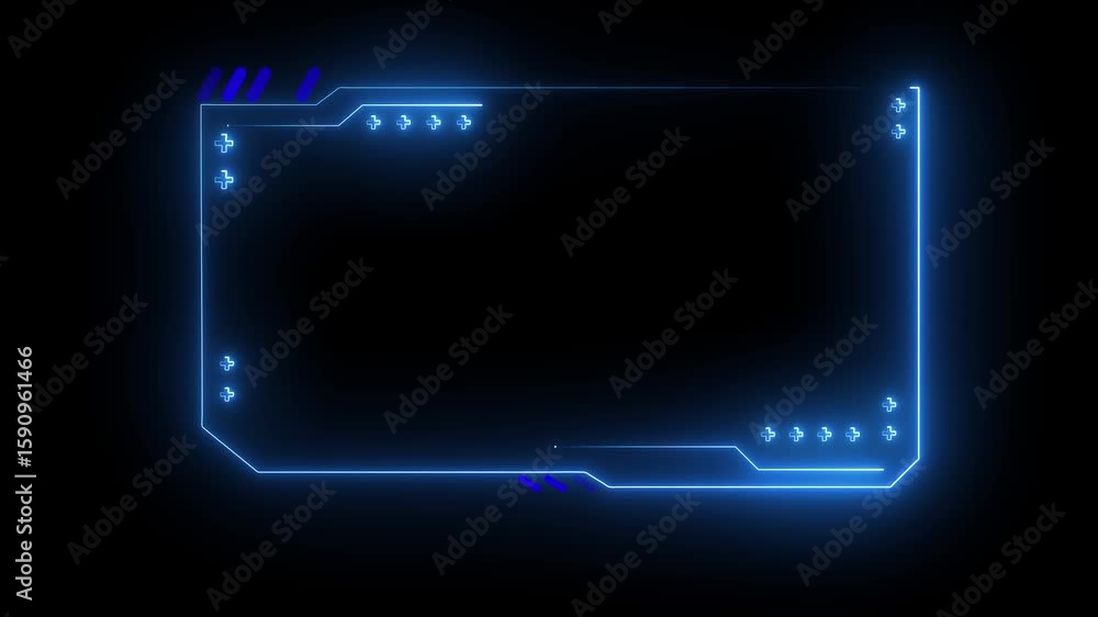 Fototapete abstract sci-fi frame concept futuristic hud interface screen design. digital callous titles. hud ui